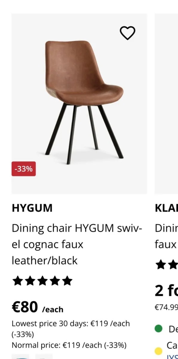 Dinning chair - Image 1
