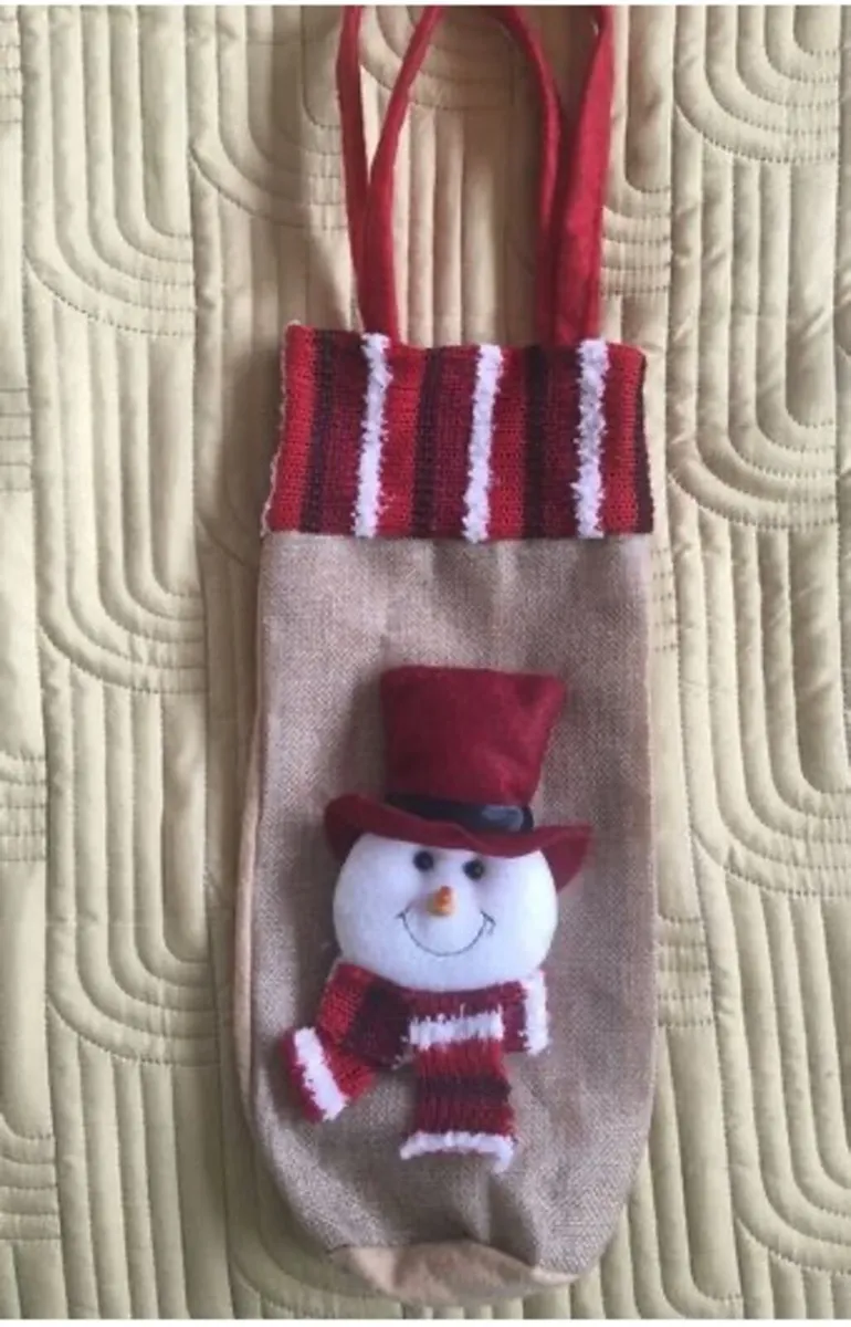 Christmas novelty Wine bottle gift bag - Image 1