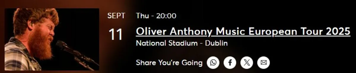 Oliver Anthony Music Ticket
