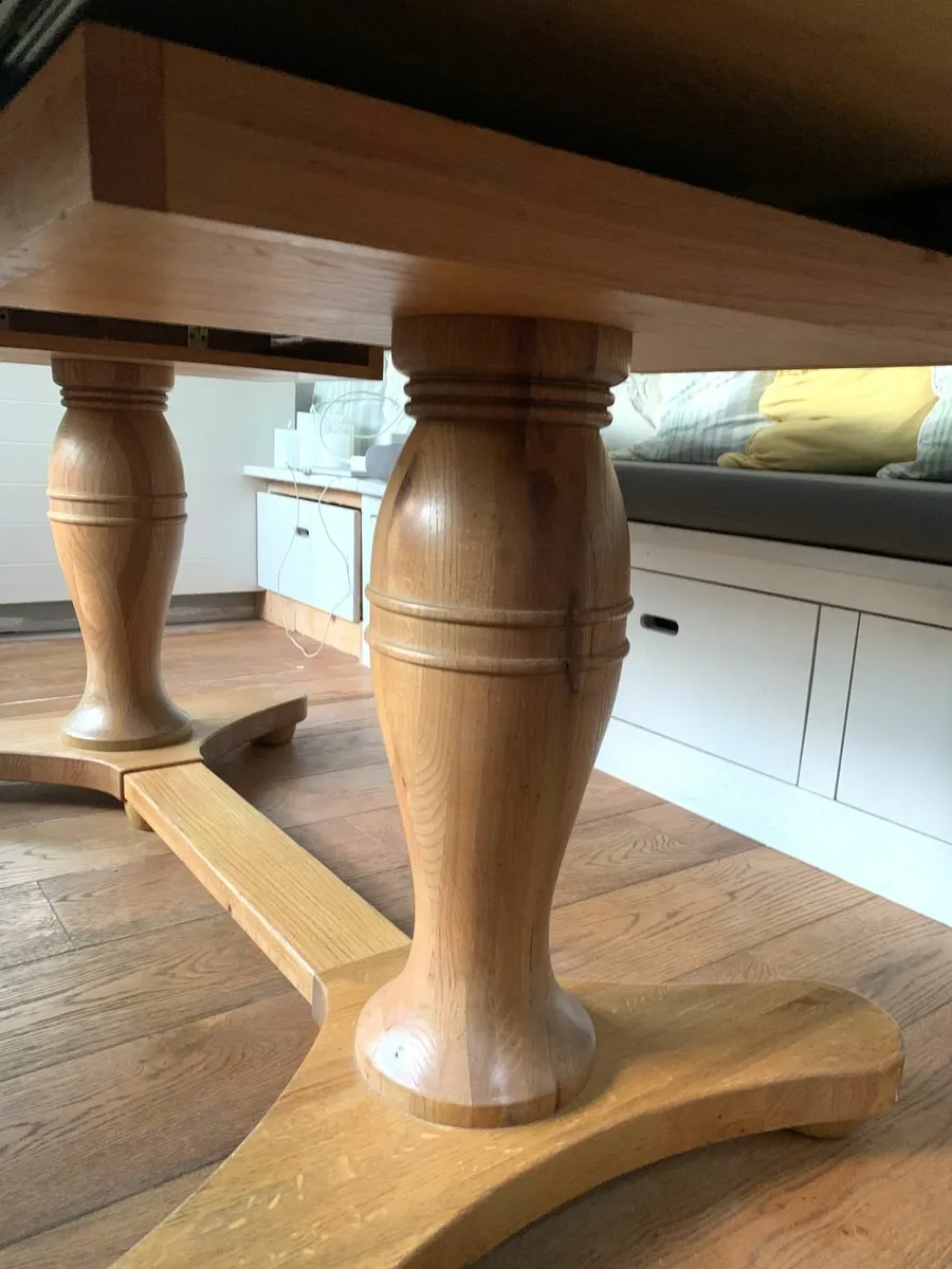 Solid Oak Double pedestal table - Image 2
