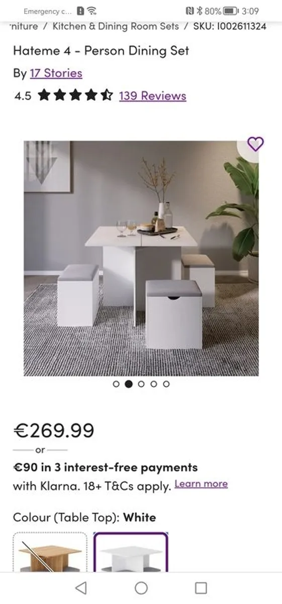 Dinning table and chairs - Image 2