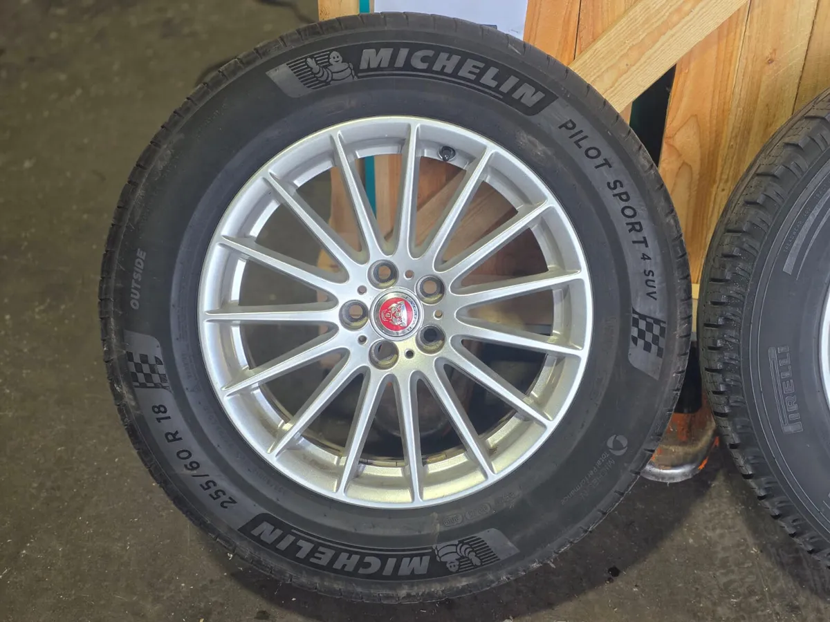 4 Genuine 18" Jaguar Alloys 5X108 - Image 1
