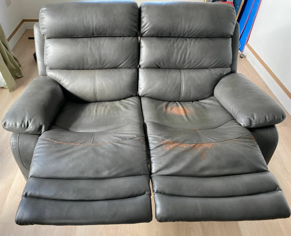 Grey recliner couch for sale - Image 2