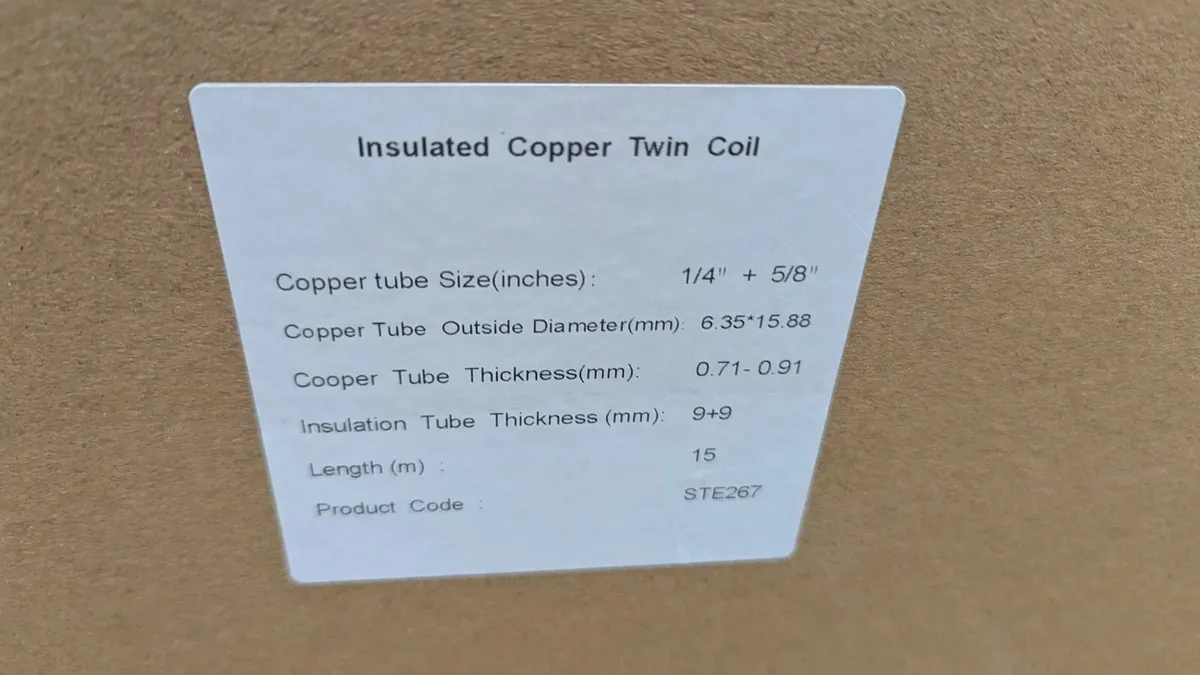 Pre-insulated refrigerant piping (black) - Image 3