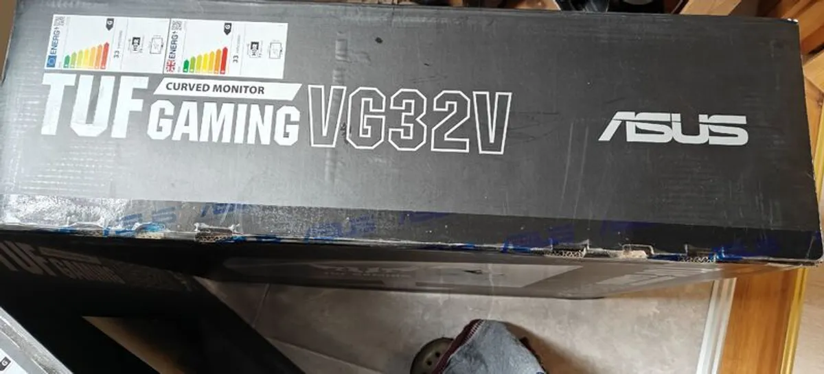 32" ASUS TUF Gaming VG32VQ1BR Curved Gaming Monitor 31.5 inch WQHD (2560x1440), 165Hz, Extreme Low Motion Blur, Adaptive-sync, FreeSync Premium, 1ms (MPRT), HDR10 - 3 Year warranty - NEW, UNOPENED, ORIGINAL BOX - Image 3