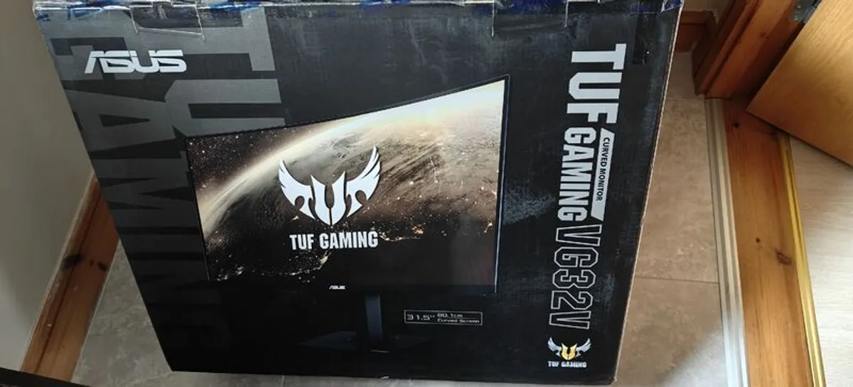 32" ASUS TUF Gaming VG32VQ1BR Curved Gaming Monitor 31.5 inch WQHD (2560x1440), 165Hz, Extreme Low Motion Blur, Adaptive-sync, FreeSync Premium, 1ms (MPRT), HDR10 - 3 Year warranty - NEW, UNOPENED, ORIGINAL BOX - Image 4