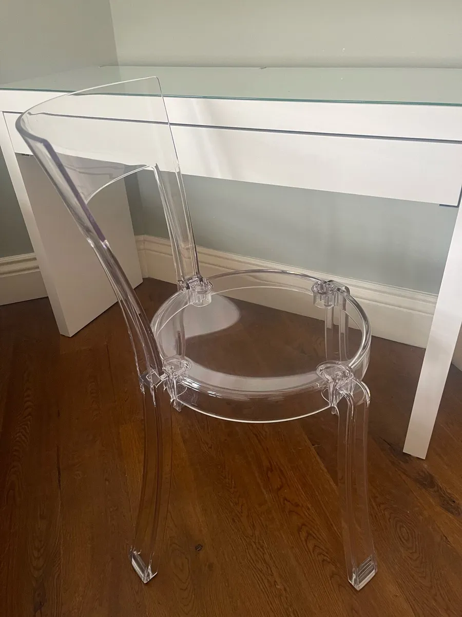 Vanity desk and ghost chair - Image 3