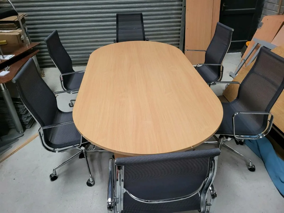 2.4m x 1.2m Boardroom Table & Chairs - Image 2