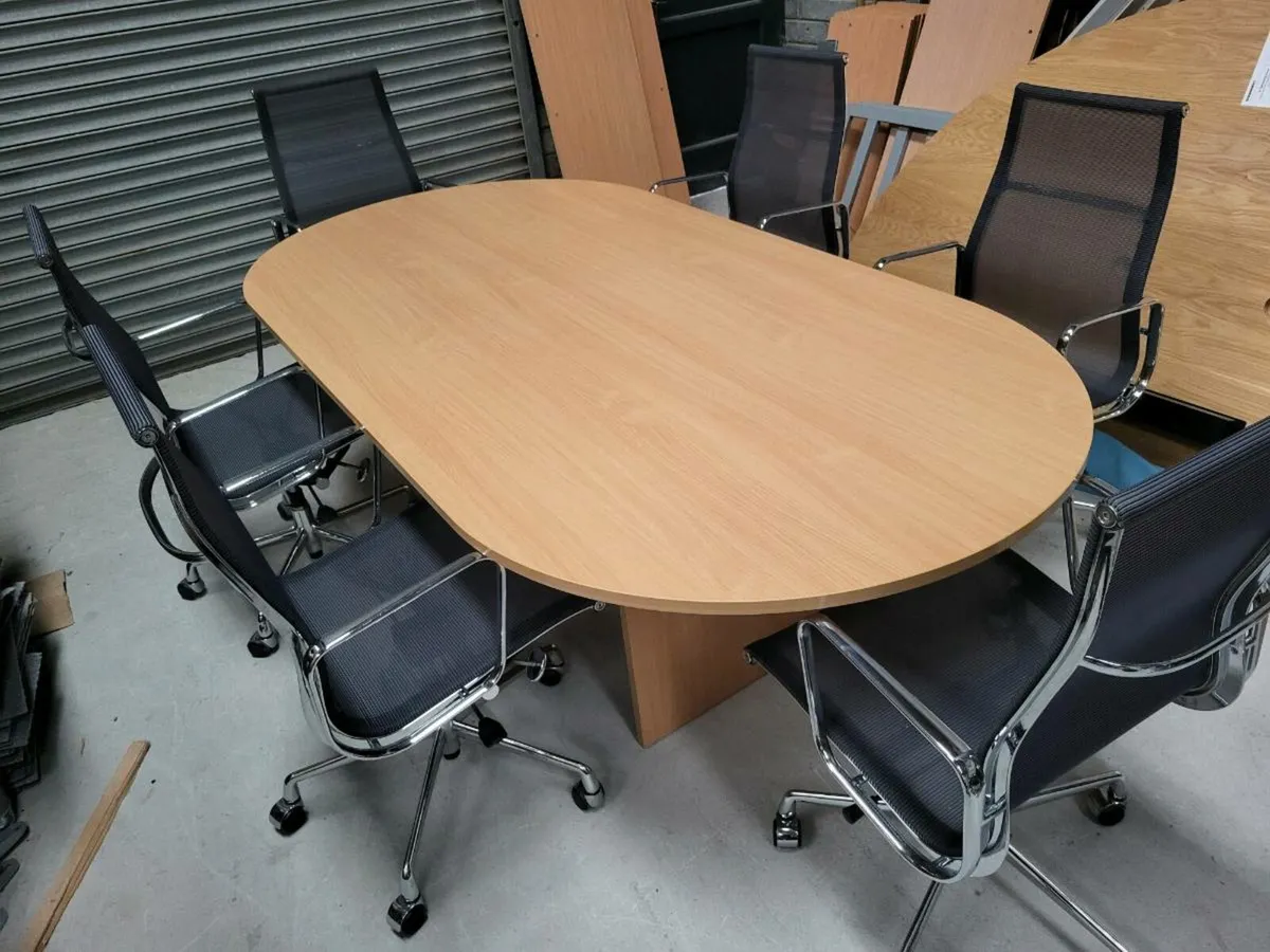 2.4m x 1.2m Boardroom Table & Chairs - Image 3