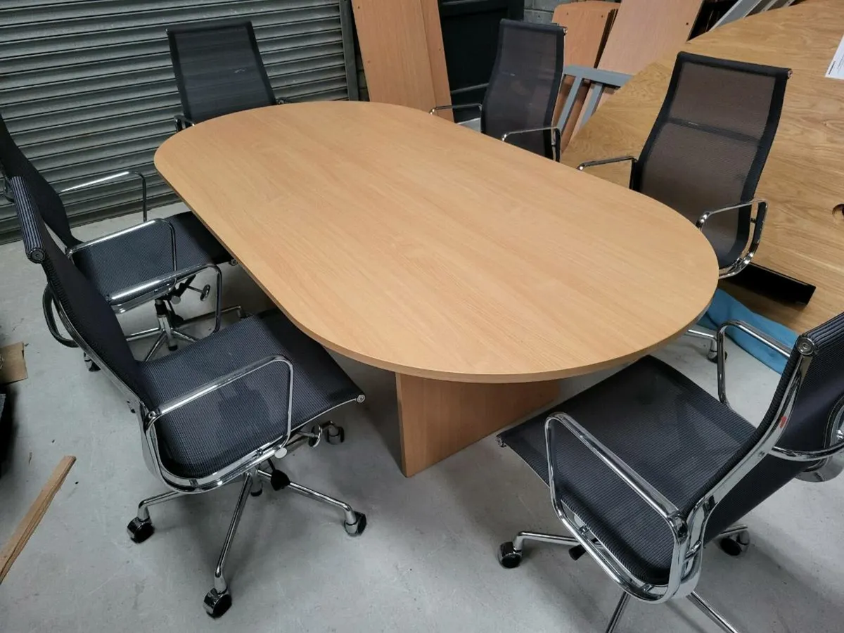 2.4m x 1.2m Boardroom Table & Chairs - Image 4