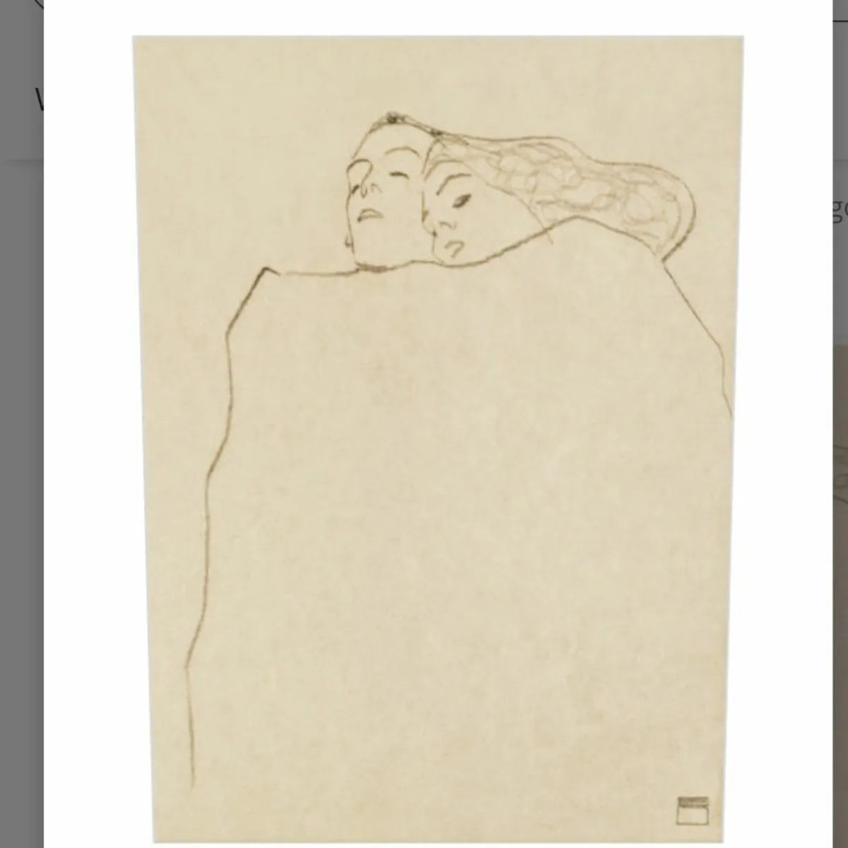 Egon Schiele Gallery print, Sleeping Couple, 1909 - Image 1