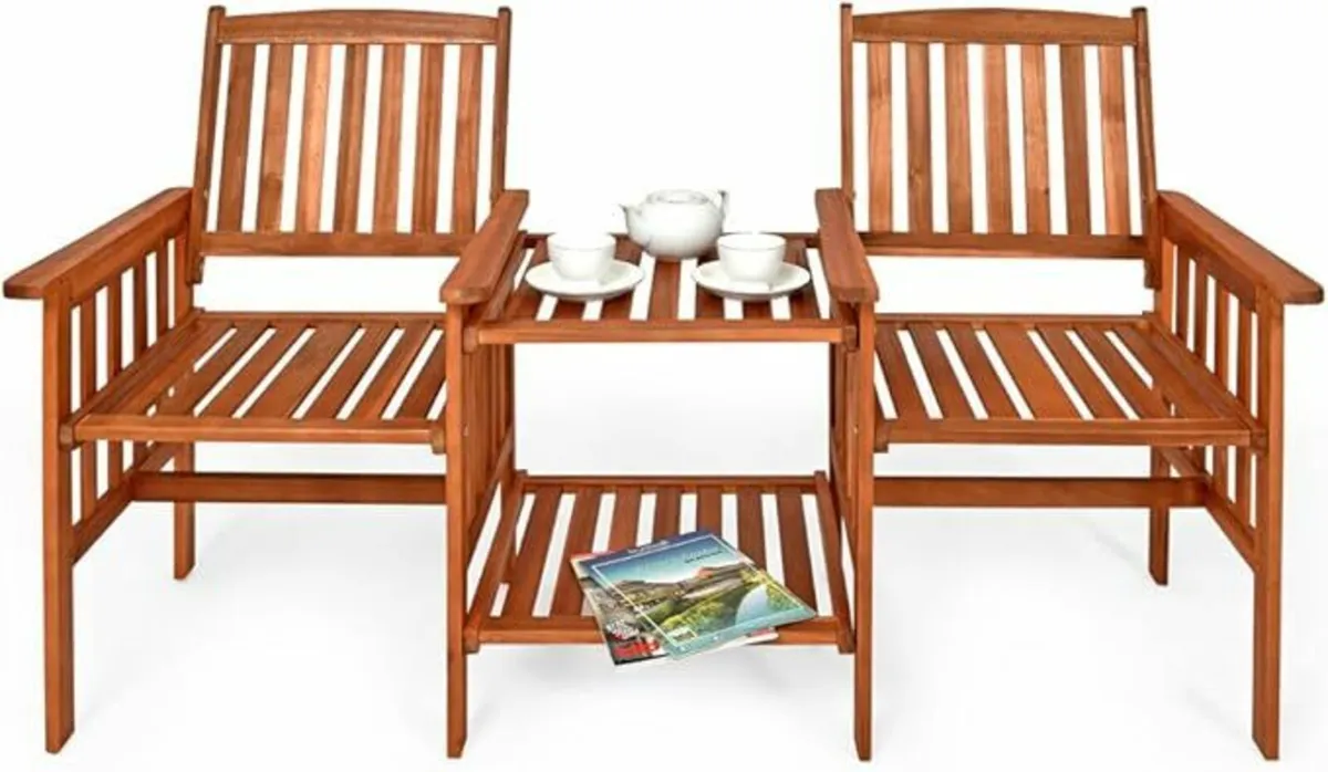 Garden chairs with integrated Table Weatherproof, - Image 2