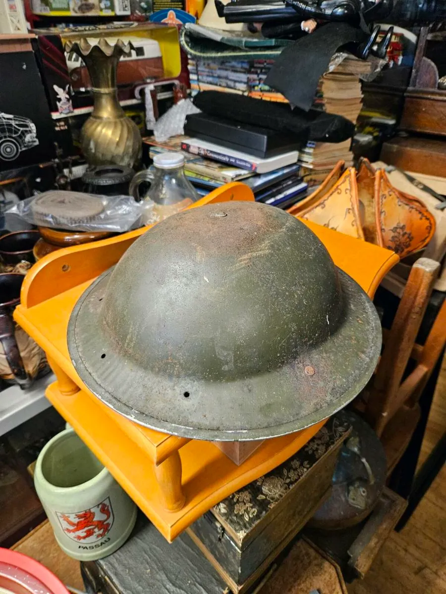 Vintage British Army Helmet - Image 1