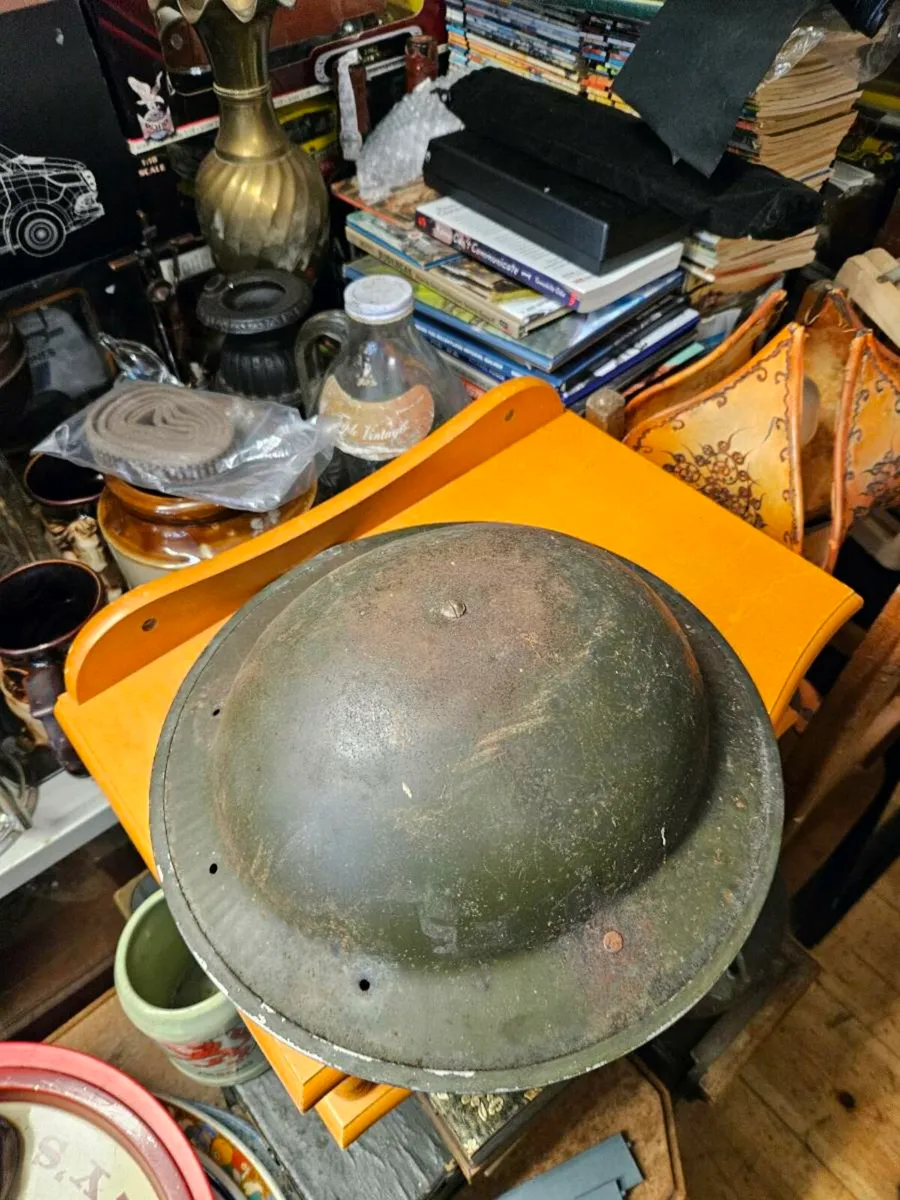 Vintage British Army Helmet - Image 2