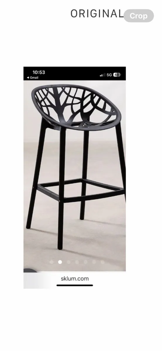 4 BLACK ISLAND STOOLS - Image 1
