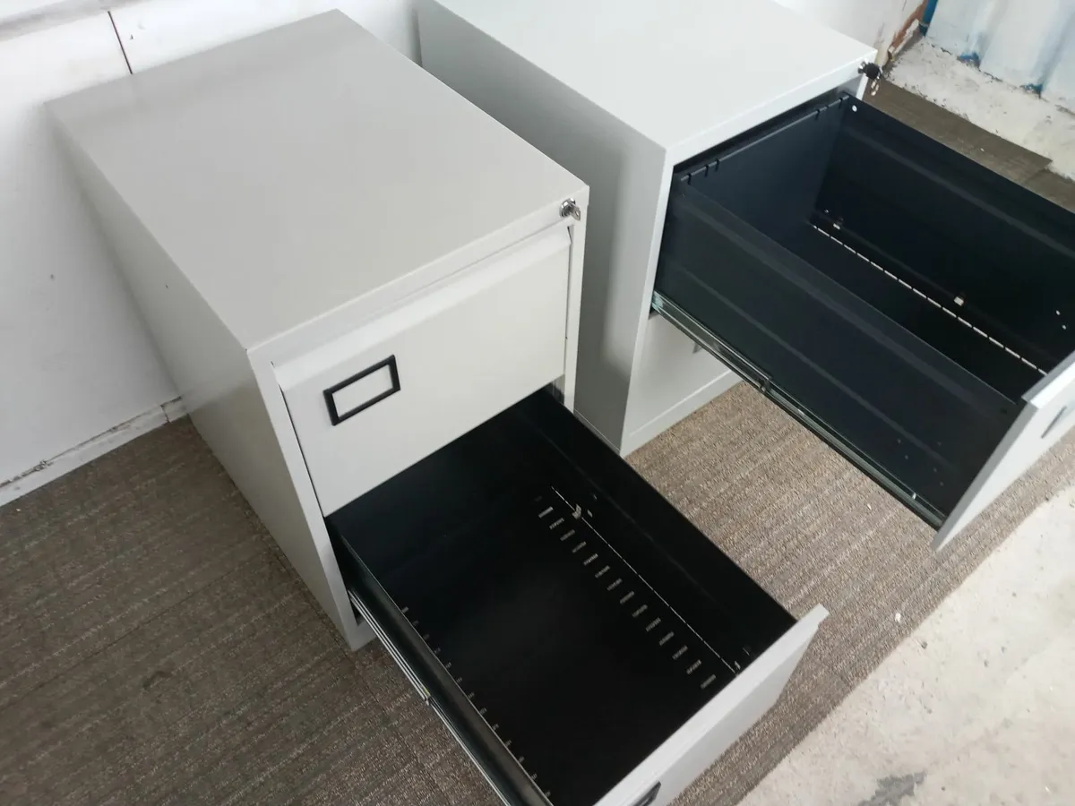 Delivery - 2 x 2 Drawer Steel Filing Cabinets - Image 3