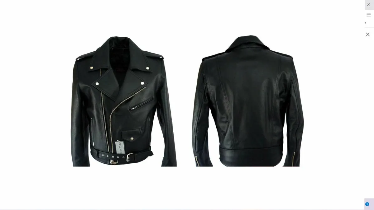 leather biker jacket - Image 2