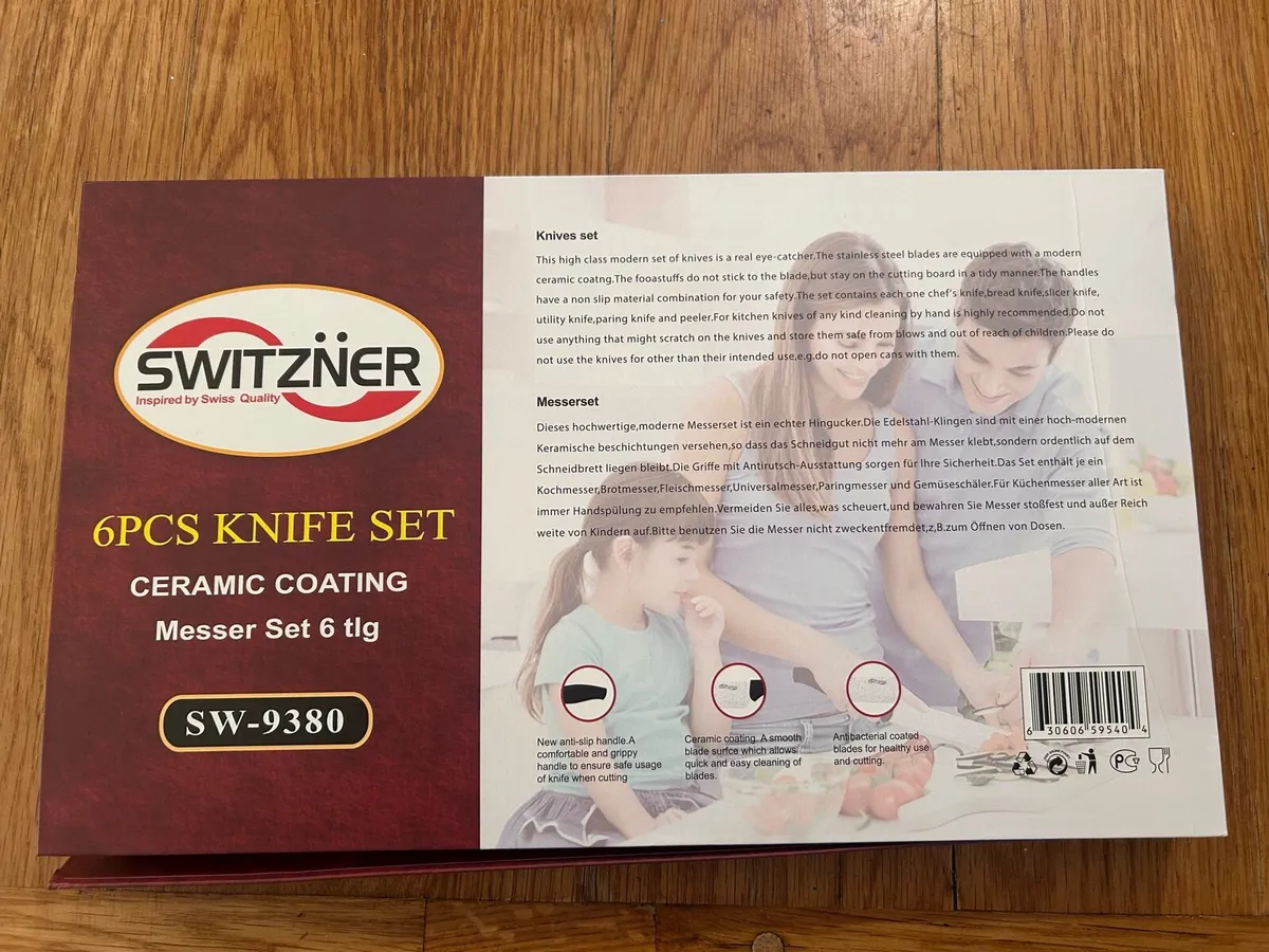 SWITZNER 6pcs knife set ceramic coating - Image 3