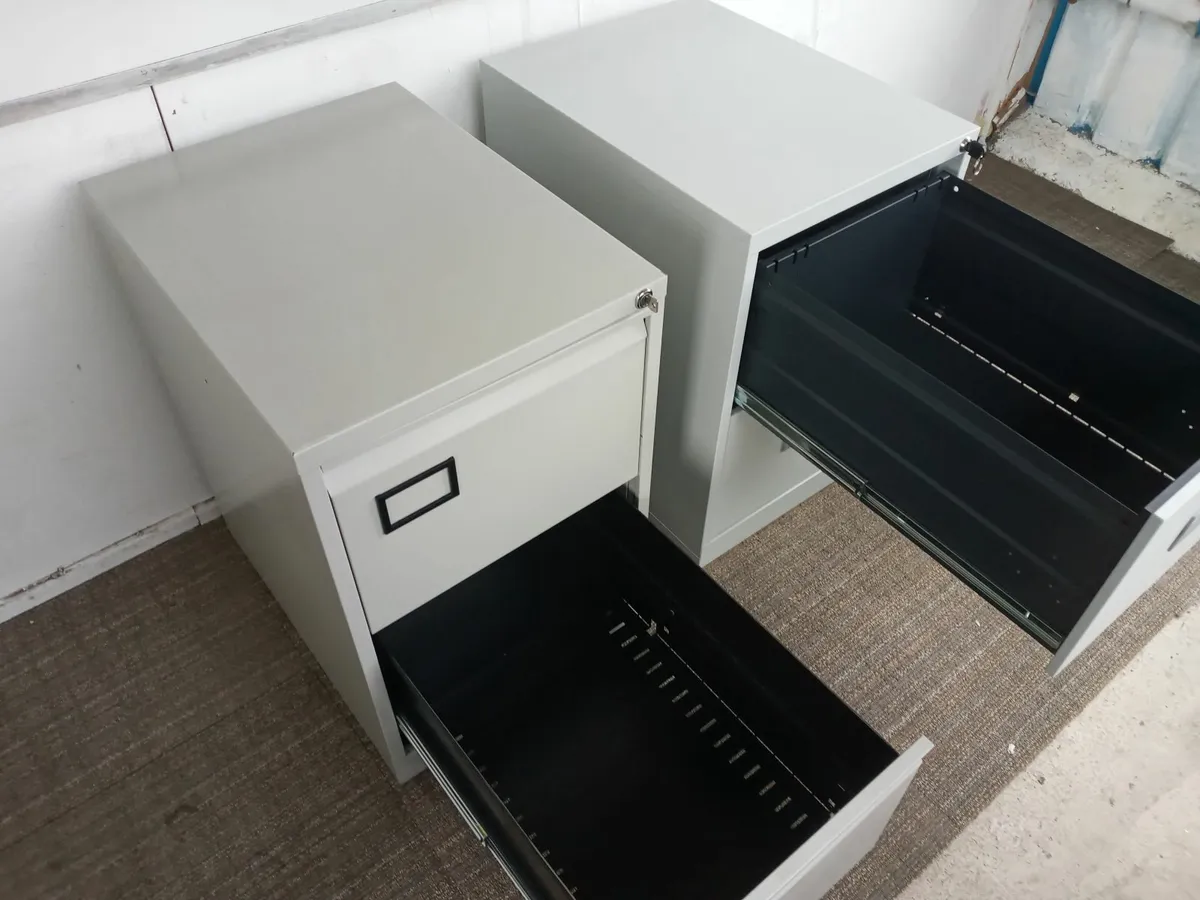 Delivery - 2 x 2 Drawer Steel Filing Cabinets - Image 3