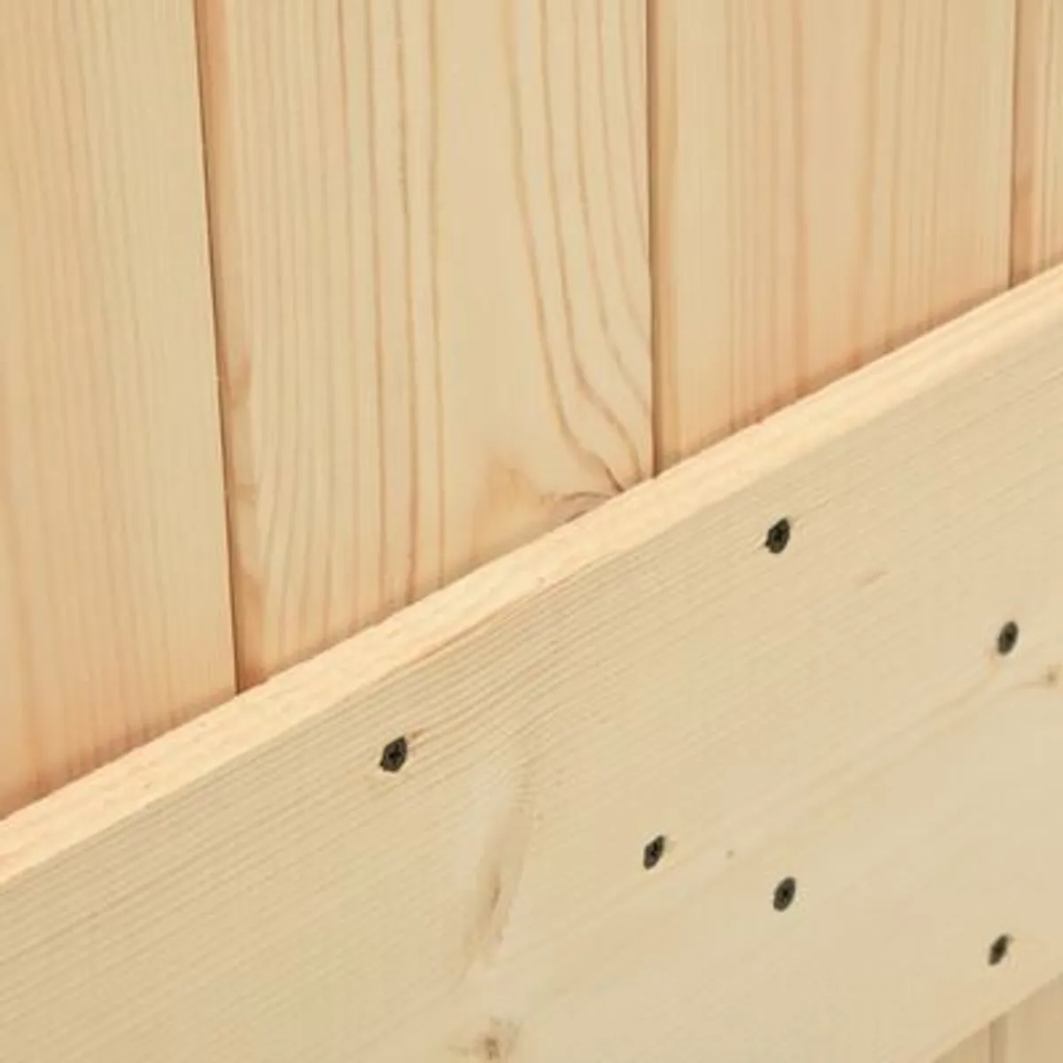 Sliding Door with Hardware Set 85x210 cm Solid Wood Pine - Image 1
