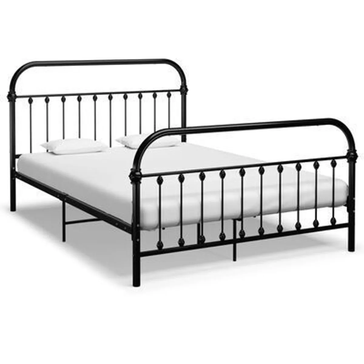 Bed Frame Black Metal 140x200 cm - Image 2