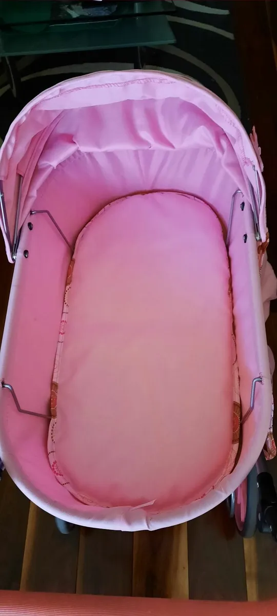 Dolls vintage pram pink - Image 3