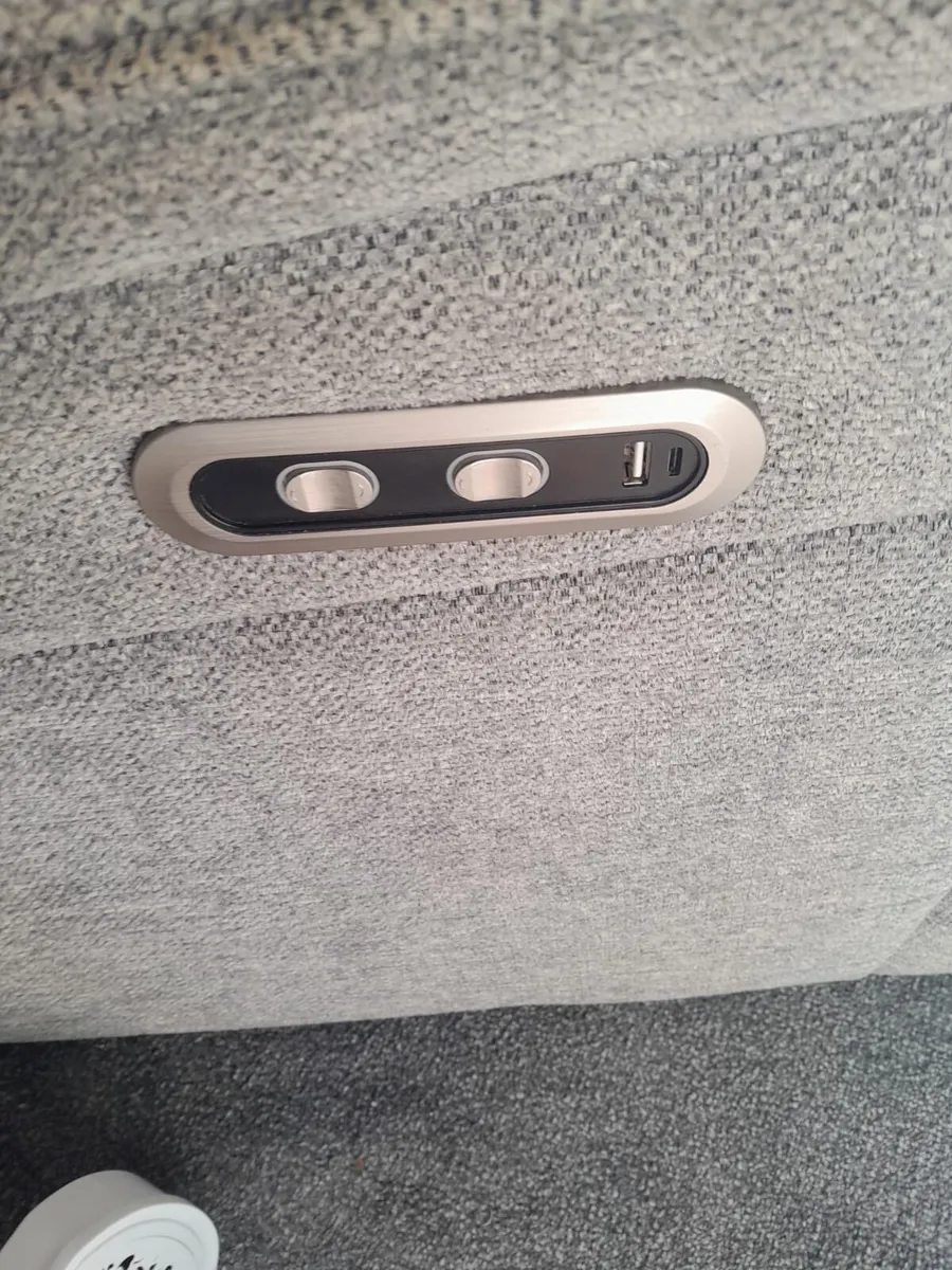 Grey fabric recliner chair - Image 3