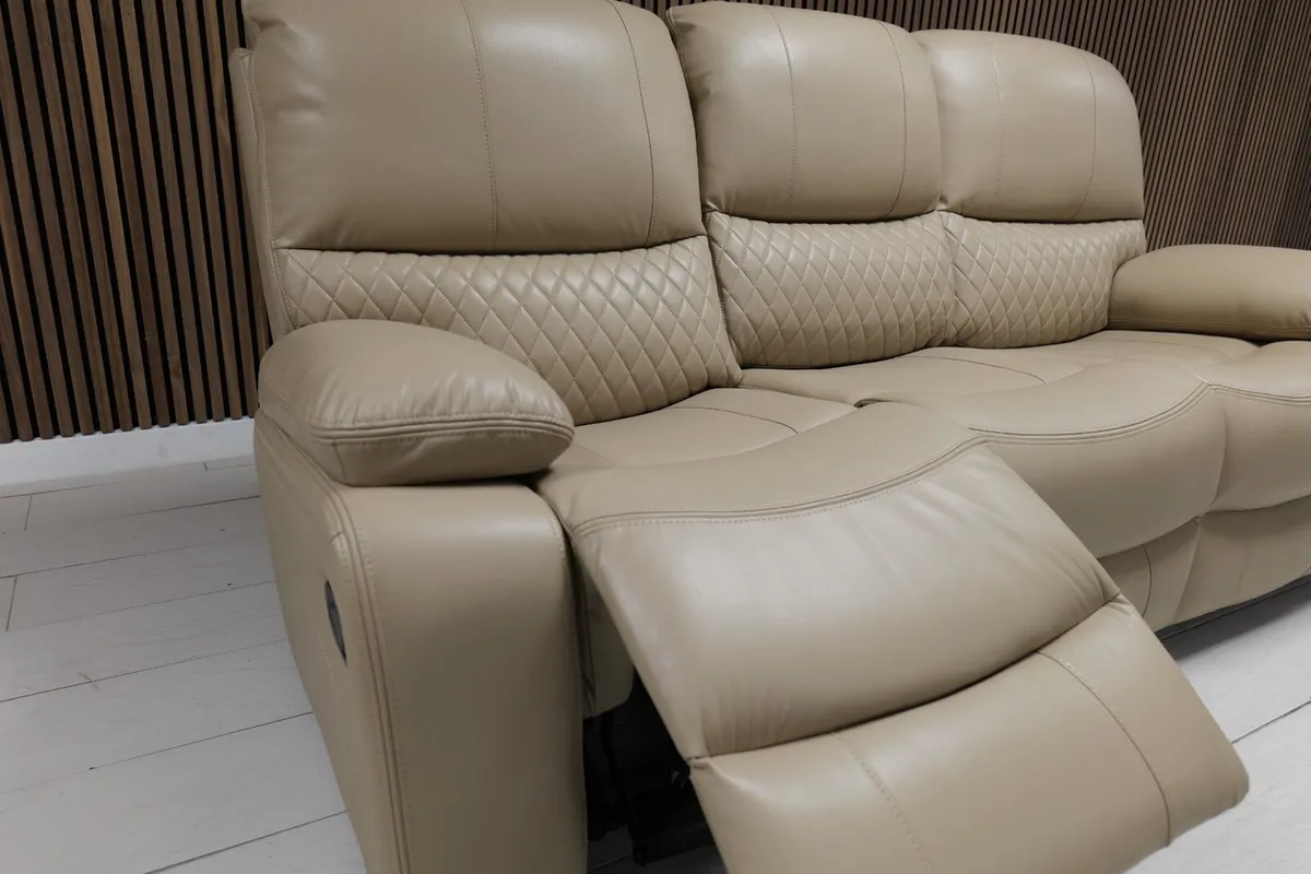 Rita 3+1 Electric Leather Recliner Sofa - Image 2