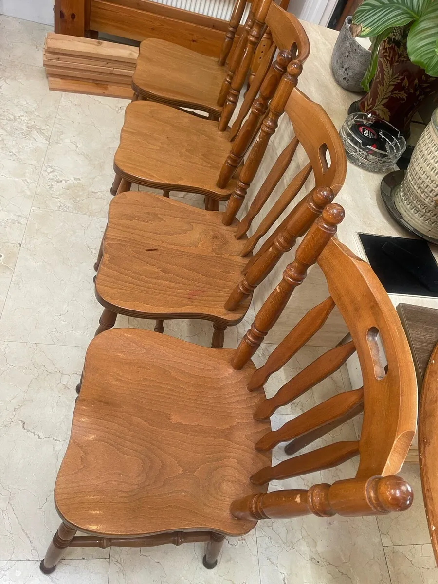 4 x Beautiful Wooden Kitchen Dining Chairs - Image 2