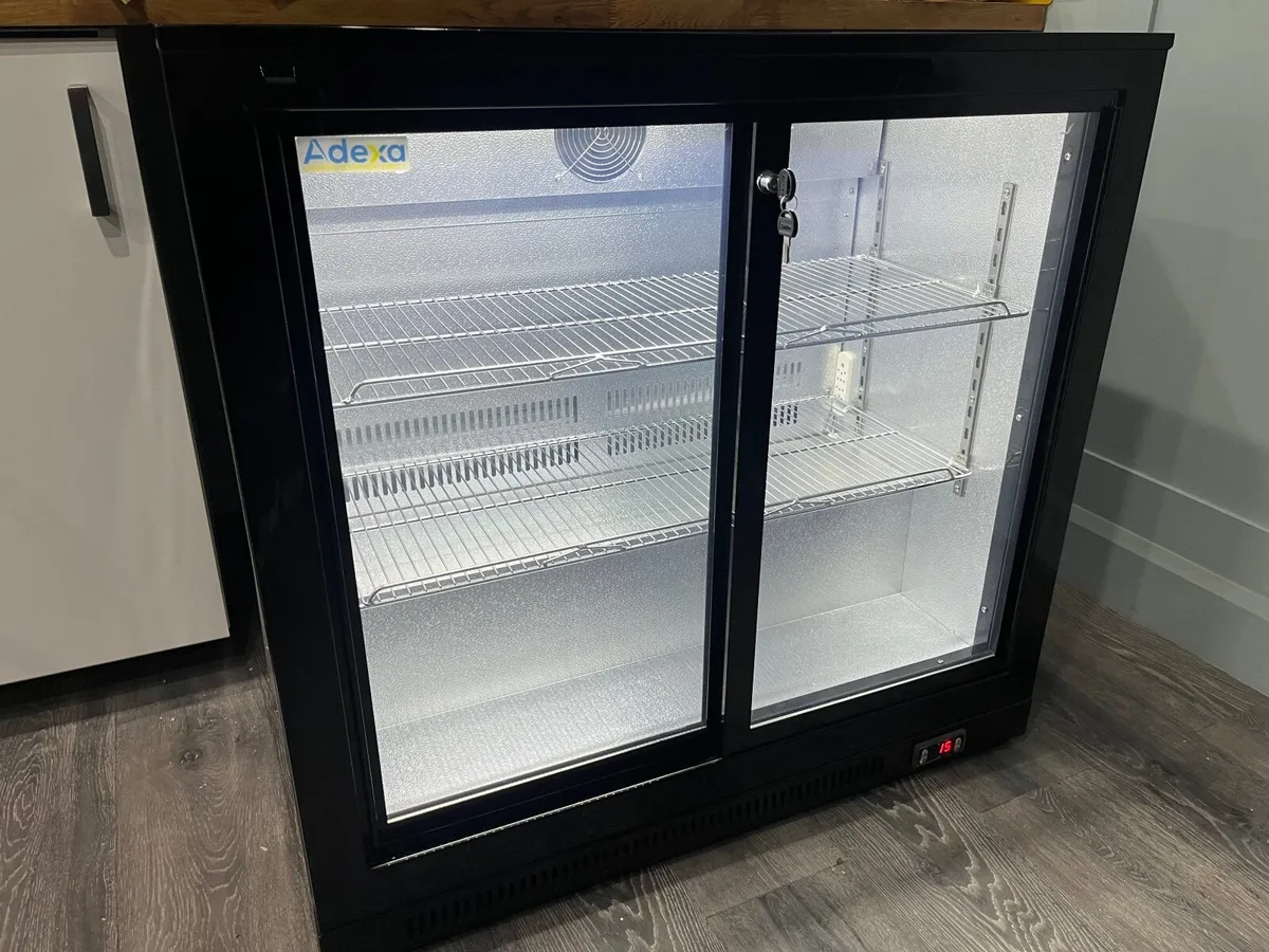 Back bar cooler 2 sliding doors 220 litres Black | - Image 3