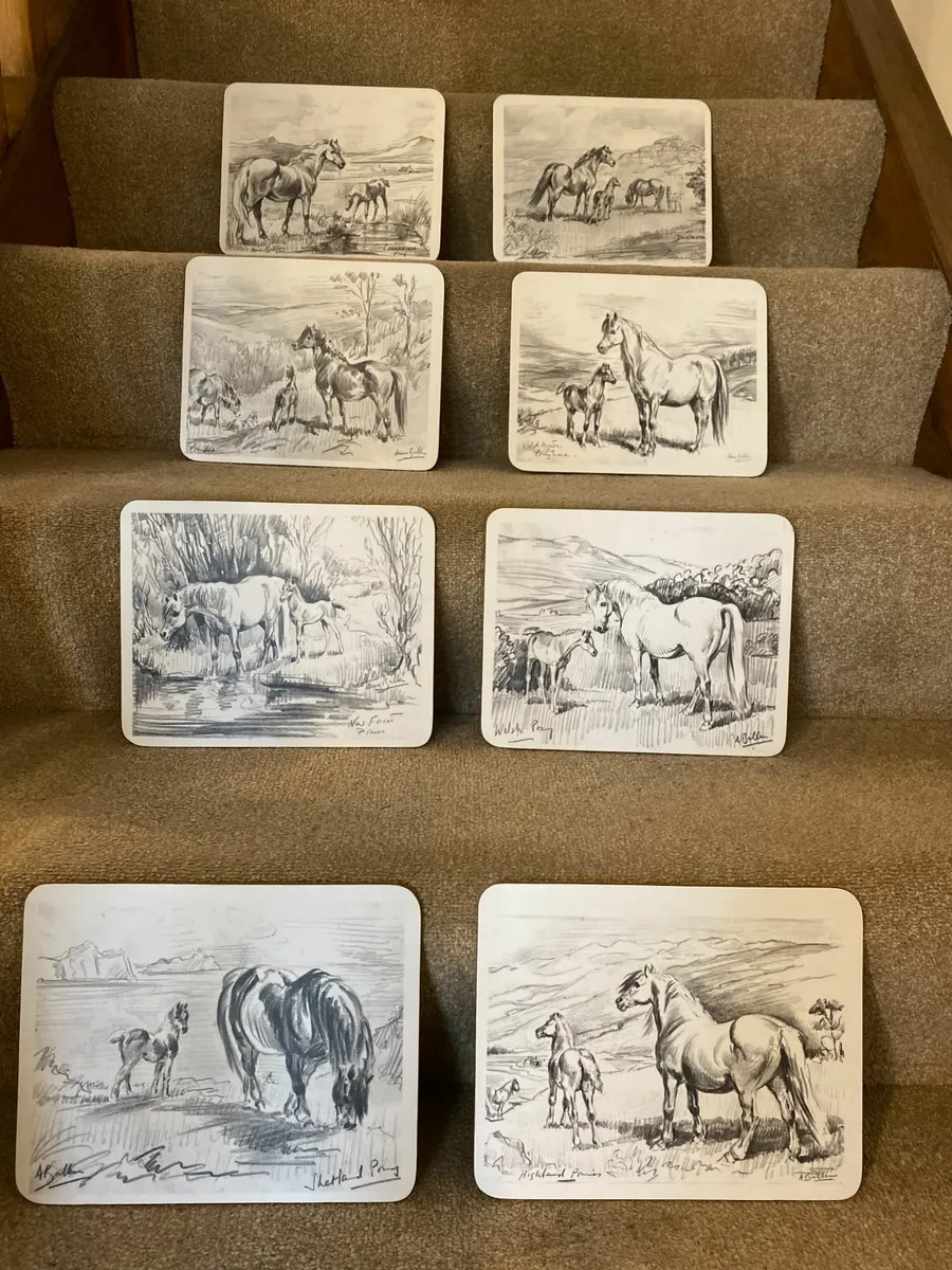 Anne Bullen (1913-1963) Placemats, set of eight. - Image 1