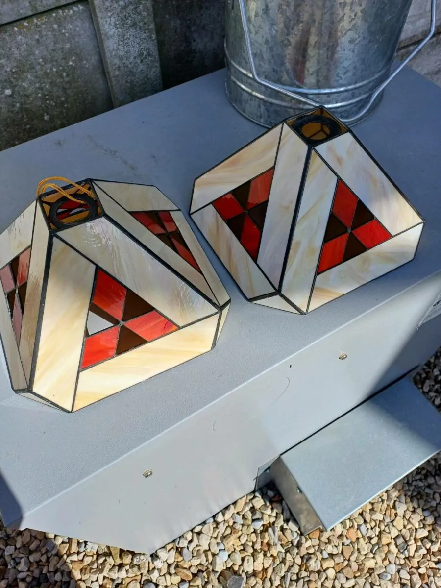 Vintage Stained Glass Shades - Image 2