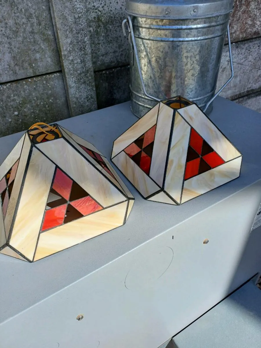 Vintage Stained Glass Shades - Image 4