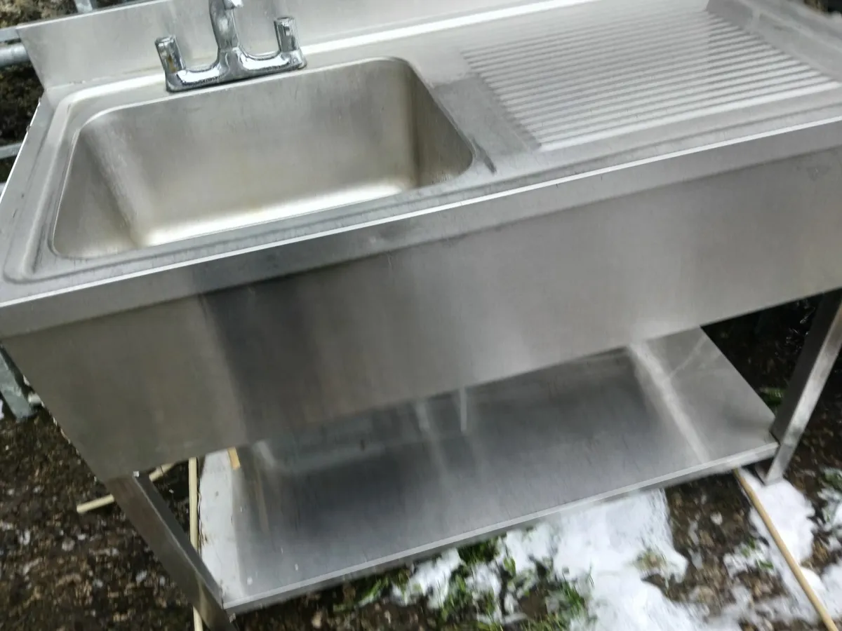 Stainless steel cabbinet sink unit complete - Image 1