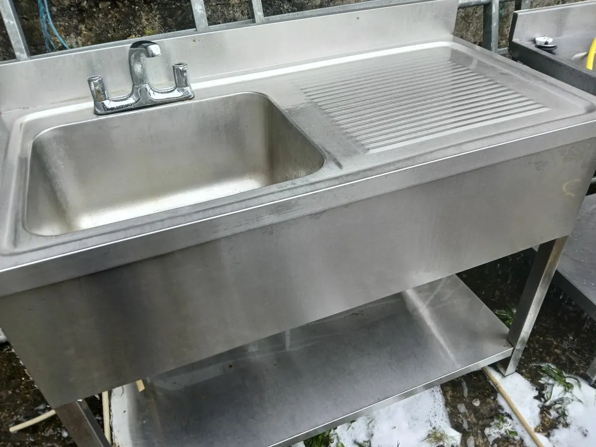 Stainless steel cabbinet sink unit complete - Image 3
