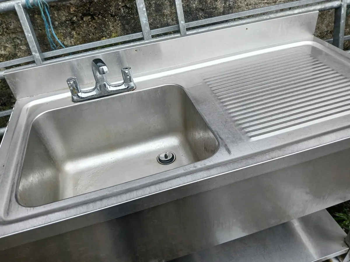 Stainless steel cabbinet sink unit complete - Image 4