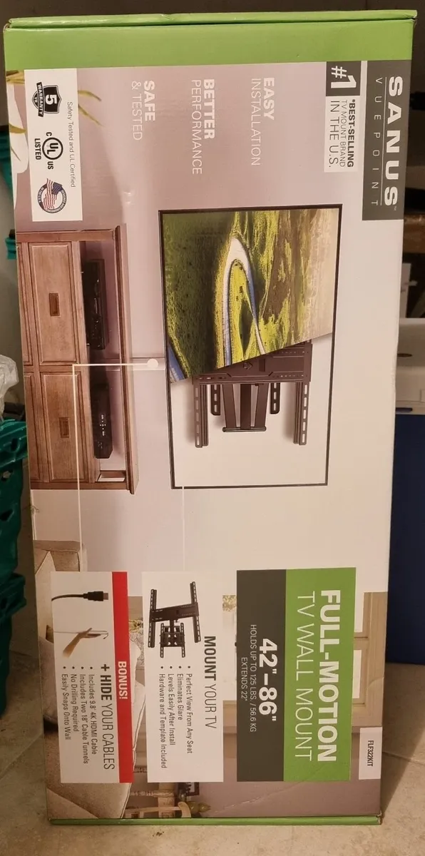 TV WALL MOUNT full-motion Brand new - Image 2