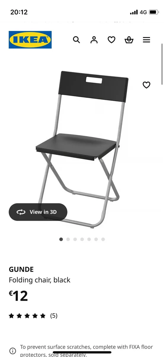 4 Ikea foldable chairs (new) - Image 3