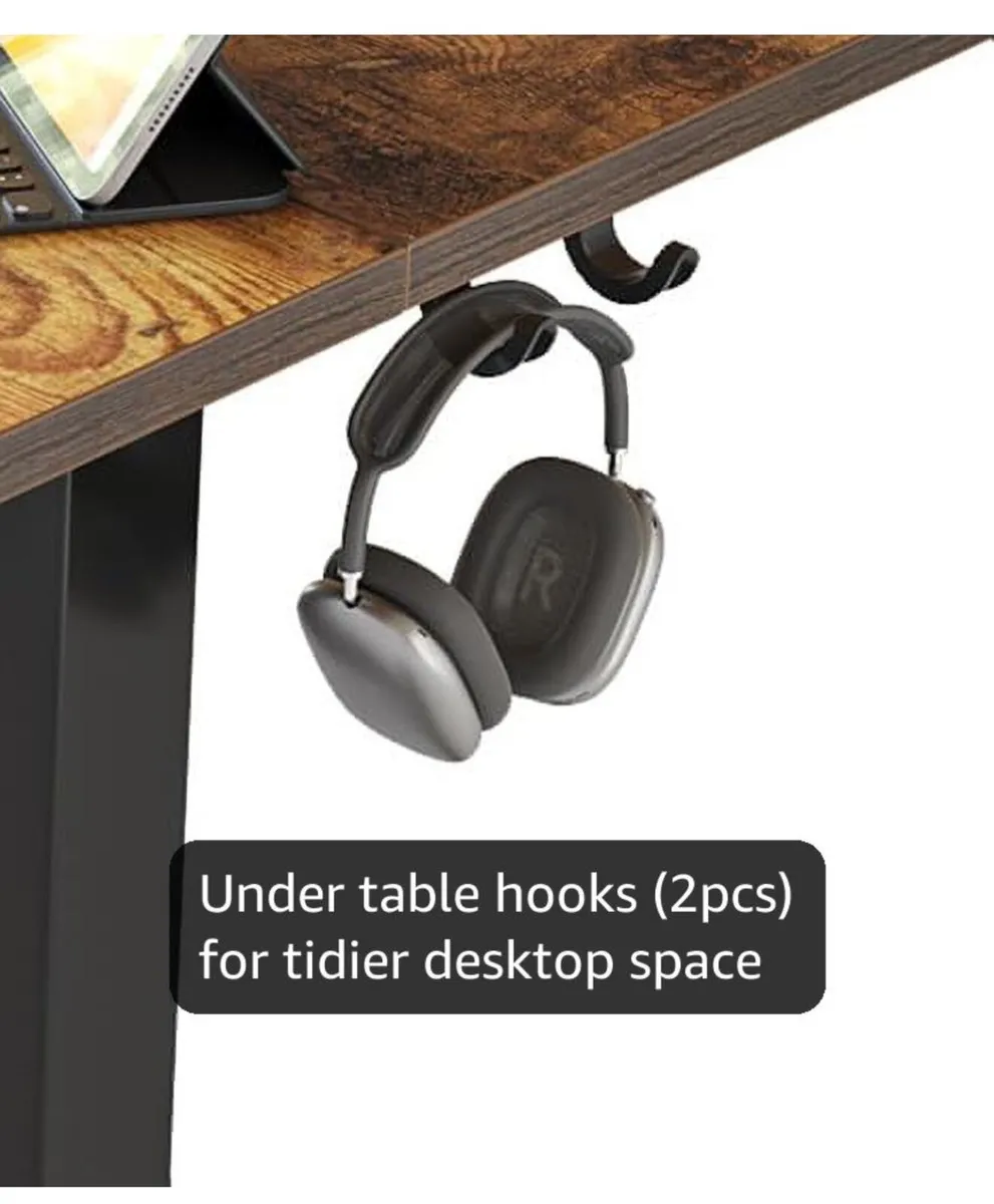 Height Adjustable Electric Standing Desk with Keyb - Image 4