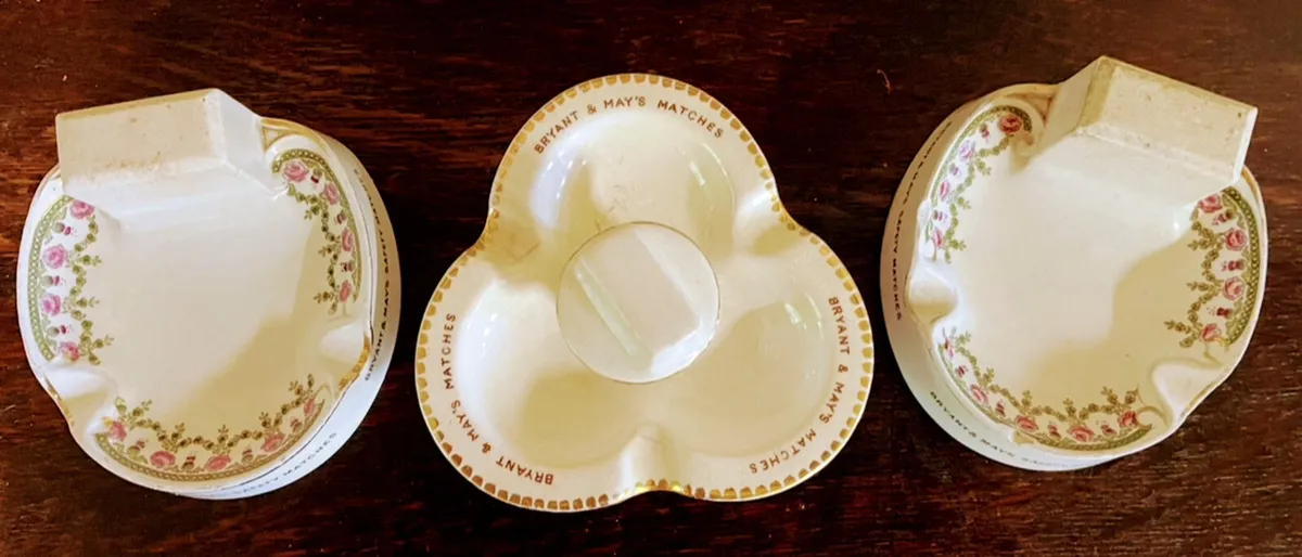 Three Antique advertising ashtrays - Image 1