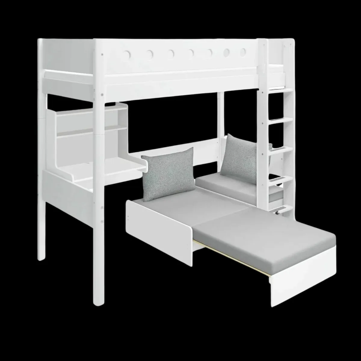 High rise bed with desk and sofa/pull out bed - Image 3
