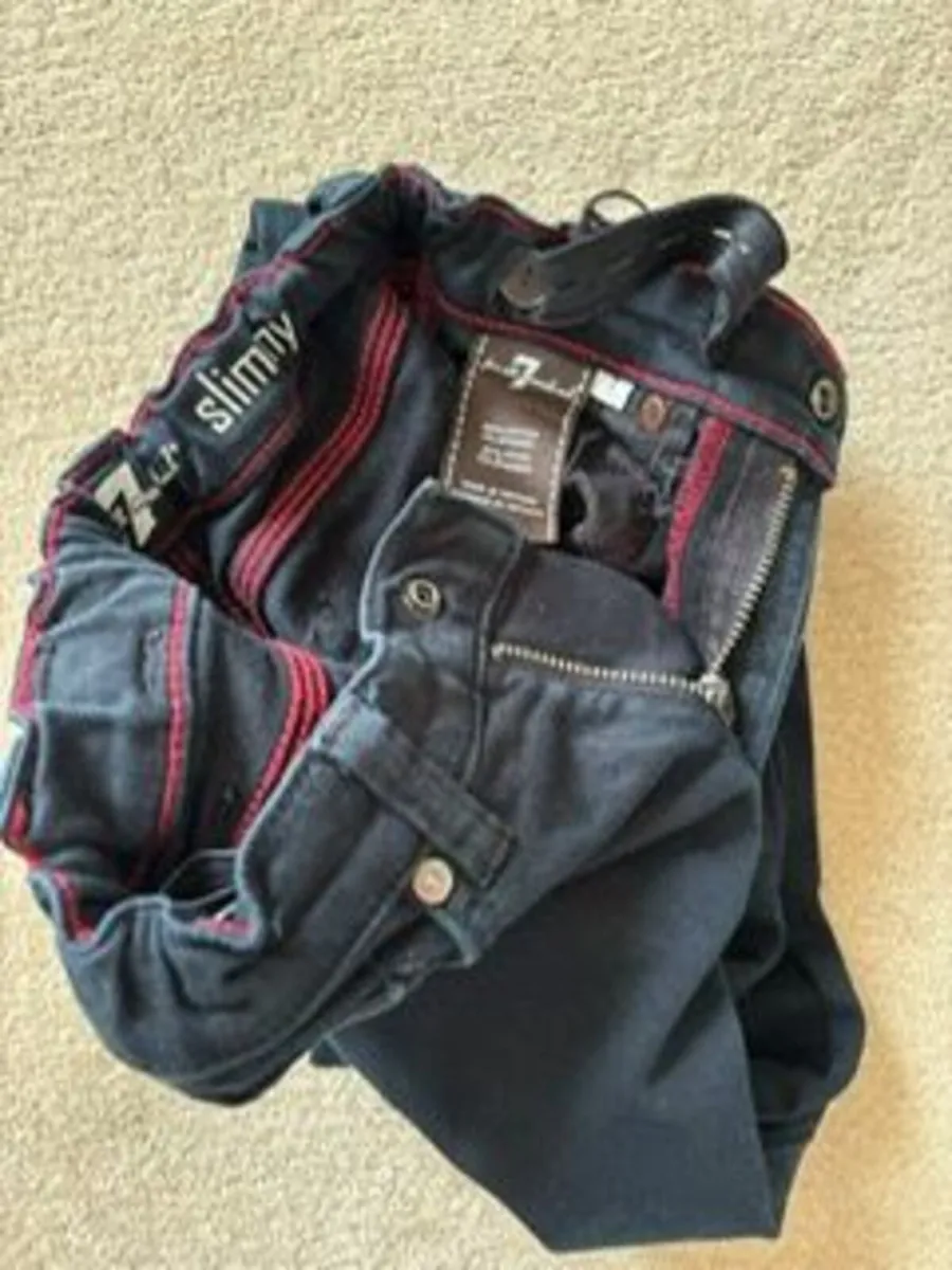 Seven 4 For All Mankind Black Skinny Jeans age 7-8 - Image 2