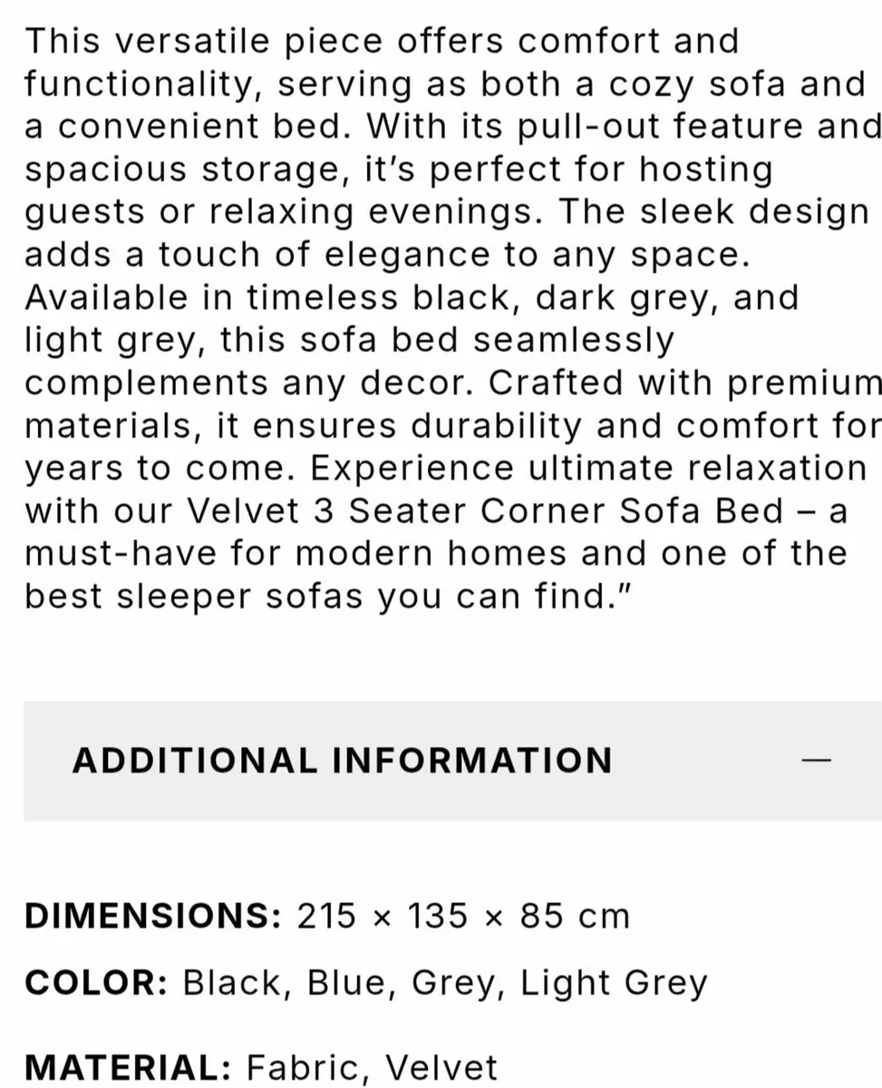 Sofa bed - Image 3