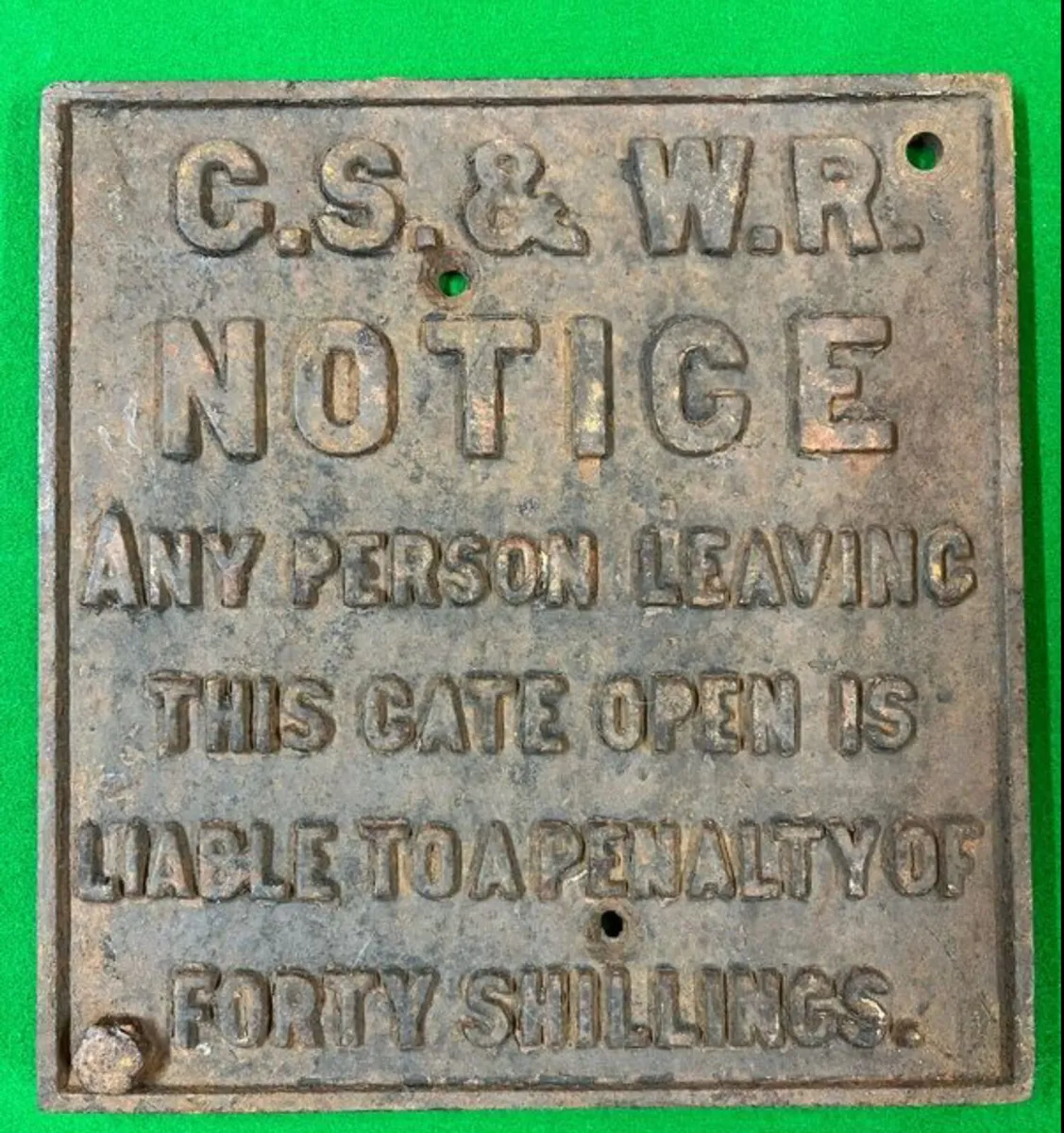 Antique Railway Sign - Image 1