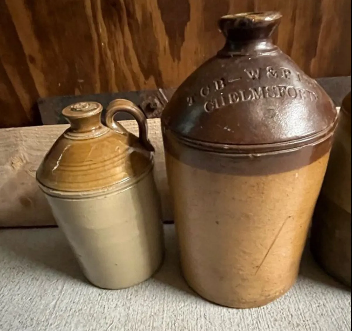 4 large stoneware jars - Image 2