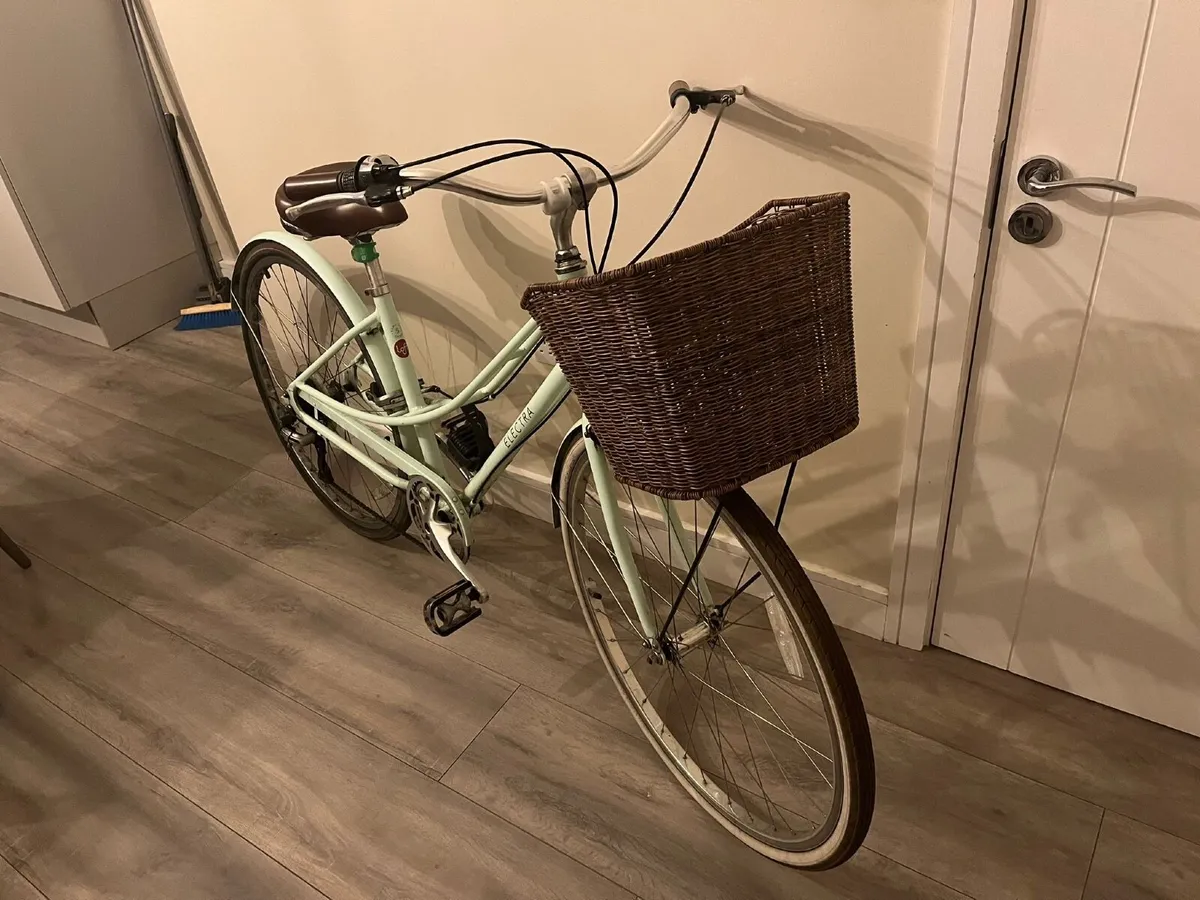 Electra seafoam bike with basket - Image 1