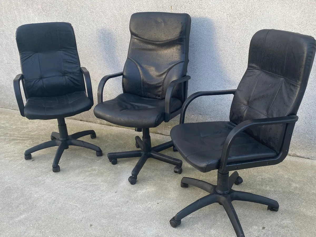 3leather office chairs - Image 2