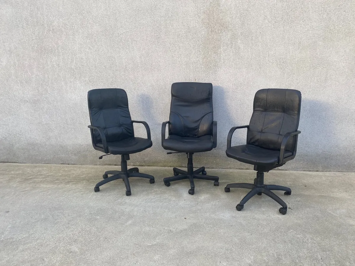 3leather office chairs - Image 4