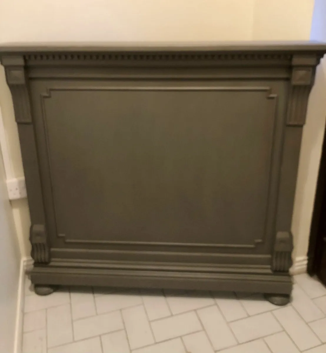 Pair of 'antique' carved single headboards