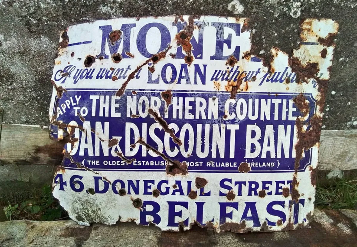 Huge Antique 1900s Belfast enamel sign - Image 4